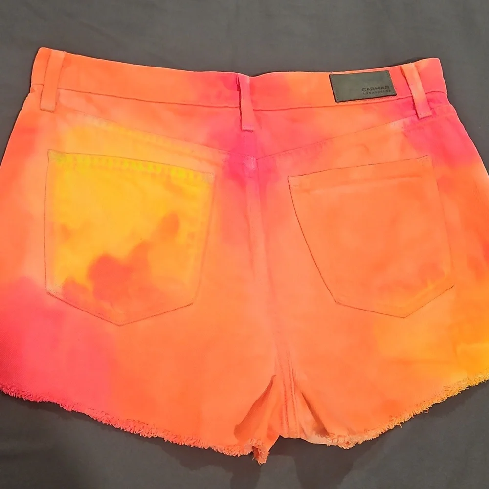 CARMAR Tie-Dye Jean Shorts - Picture 9 of 11